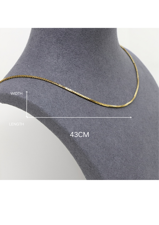 43cm/镀金链条18k金色/细链条项链优雅简约男女通用